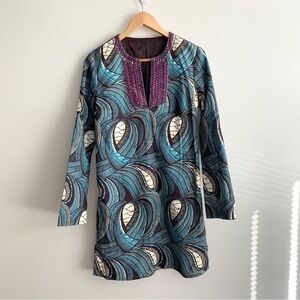 Embroidered Patterned Long Sleeve Tunic